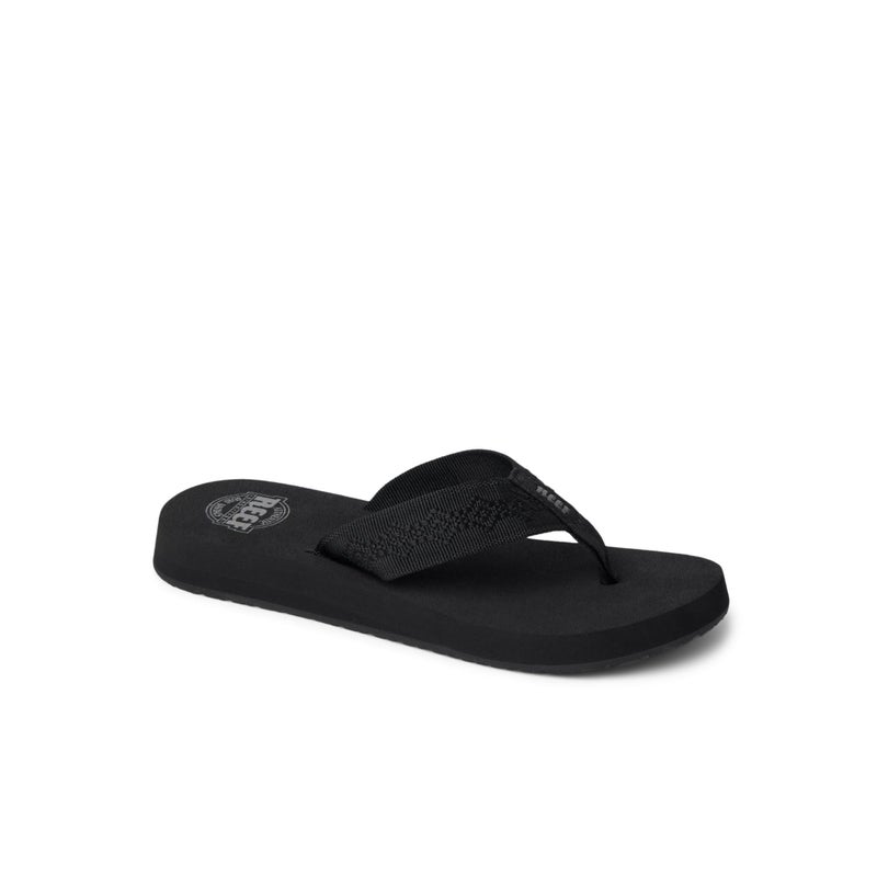 Reef Sandy Womens Beach Flip Flop, Soft Woven Strap Made From 100% Recycled PET, Black/Black, 9 - Image 2
